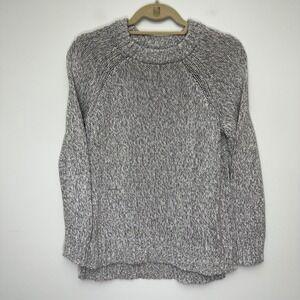 Aerie Speckled Knit Sweater Crew Neck Long Sleeve Women Size S